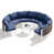 Navy Blue Cushion/White Frame