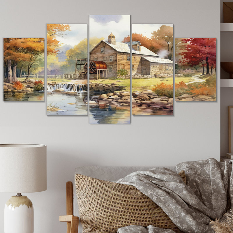 Ensemble de 5 décorations murales campagne Ohio