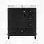 Meuble-lavabo 30 po avec lavabo, une porte avec tablette et trois tiroirs, porte à fermeture douce, noir-1060156317