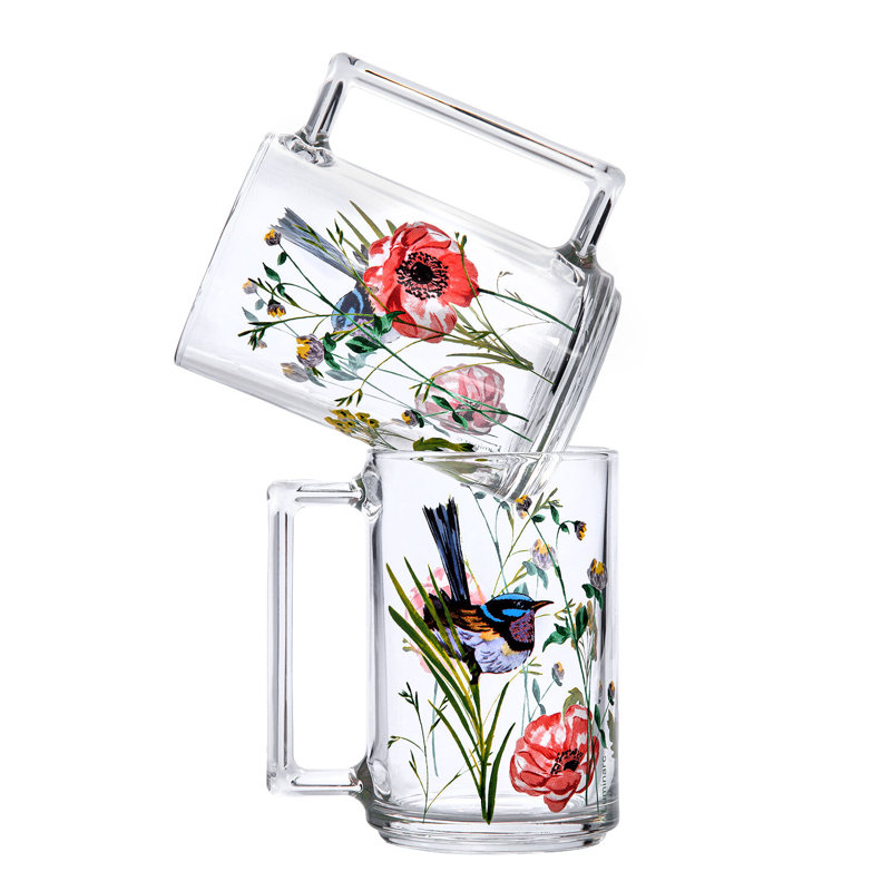 Large Tempered Glass Mug Duo