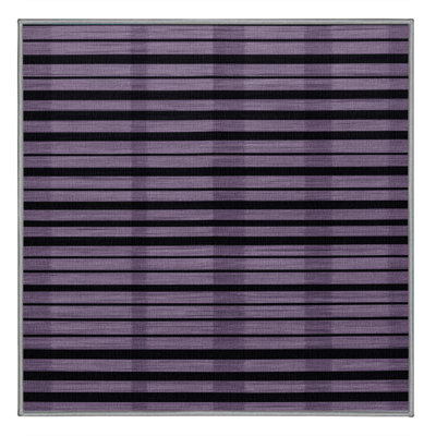 Tapis mauve à rayures horizontales lavable à la machine