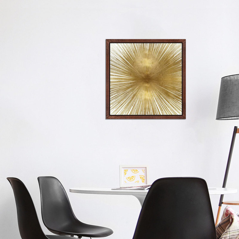 Radiant Gold by Abby Young - Print on Canvas, 45.72 cm H x 45.72 cm W, Brown Framed