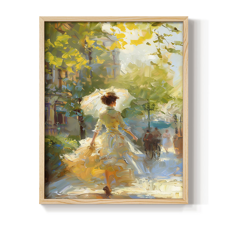 «WOMEN Series DCCCLV», reproduction d'art encadrée - bois massif, Naturel, H 15 po x l 12 po