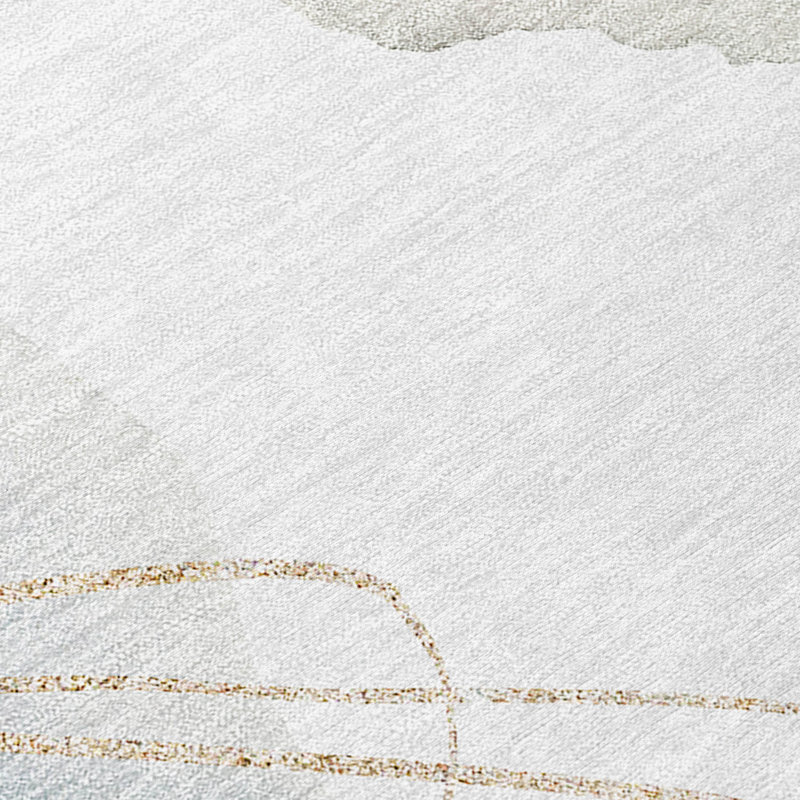 Alfonzo Washable Abstract Indoor / Outdoor Rug, Round 8'