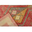 Hand-Knotted Moroccan Rug Red Gold Diamond Pattern-190784073