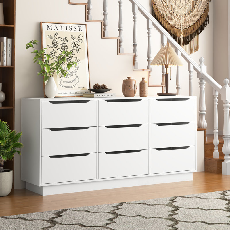 Commodes décoratives avec 9 tiroirs profonds