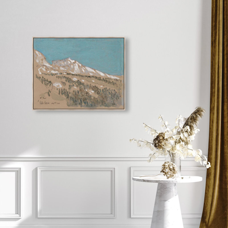 Oliver Gal Mount Hood Oregon 1904 Landscape - Heavy Gel Top Coat Framed Canvas Art, Cream, 25" H x 31" W