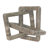 Decorative Interlocking Marble Sculpture Figurine For Home Decor - Modern Geometric Knot Statue Decorations For Living Room And Table Styling - Beige