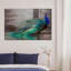 Élégant paon bleu sur toile-2034608565