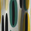 Motif ovale rayé jaune et vert - Rideau rayé occultant - 1 panneaux-107546701