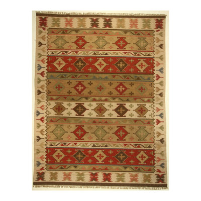 Flatweave Ikat Area Rug