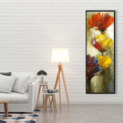 Orange And Yellow Flowers Print On Canvas