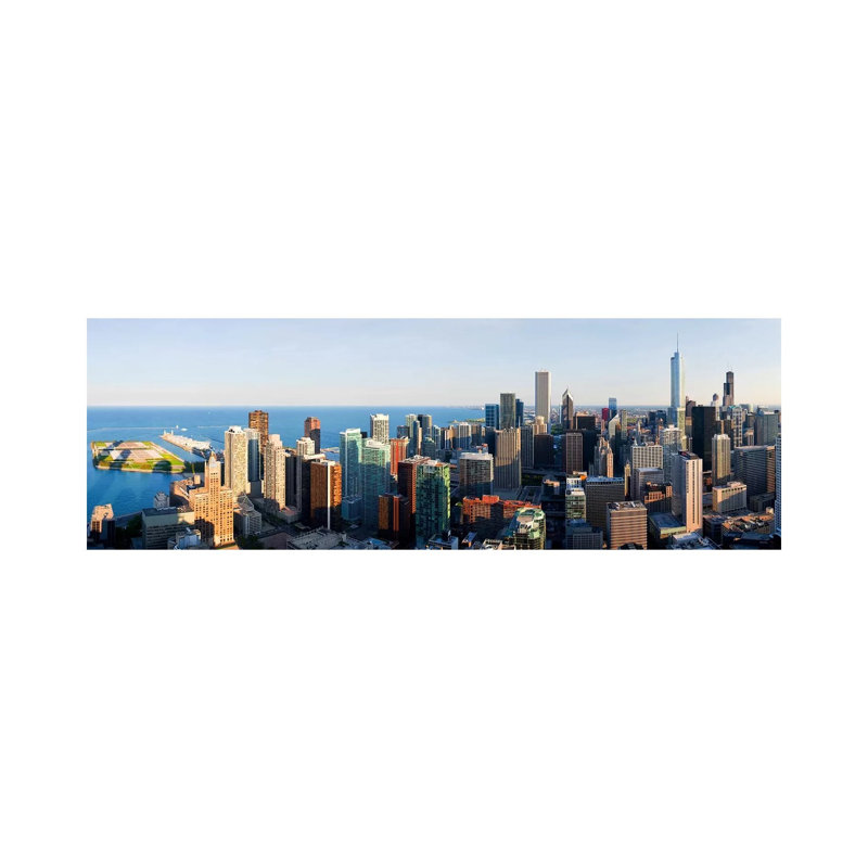 Buildings In A City, Chicago, Cook County, Illinois, USA 2010 - Wrapped Canvas Panoramic Print