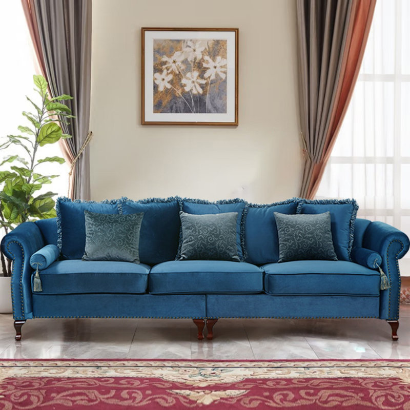 Canapé en tissu simple, H 32,68 po x l 110,24 po x P 34,65 po, 3