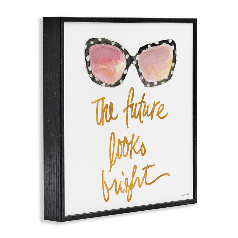 Future Looks Bright  Giclee Art by Lanie Loreth, 12" H x 12" W, Midnight Black Framed Giclee