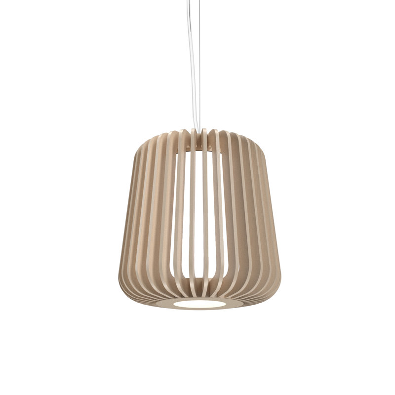 Stecche Di Legno 1 - Light Pendant, 12.8" H x 7.87" W x 7.87" D, Organic Cappuccino