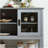 Sideboard Buffet Table With Doors,Grey