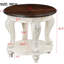 Table d'appoint bicolore de 56 cm (22 po) pour salon, beige et brun, en bois massif avec étagère, facile à assembler, placage thermorésistant, coins arrondis sécurisés, couleur de la table ronde, pour la pièce, à assembler, protégée