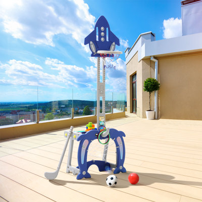 Adjustable Height 48cm W Toddler Basketball Hoop