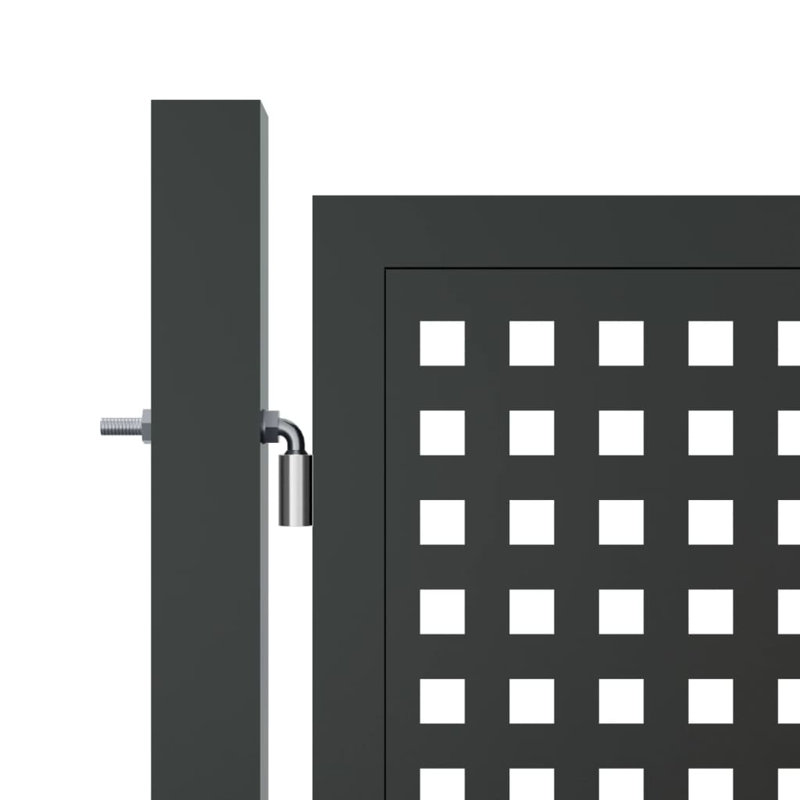 Ebern Designs Garden Gate Anthracite , 300cm H x 150cm W x 2.4cm D