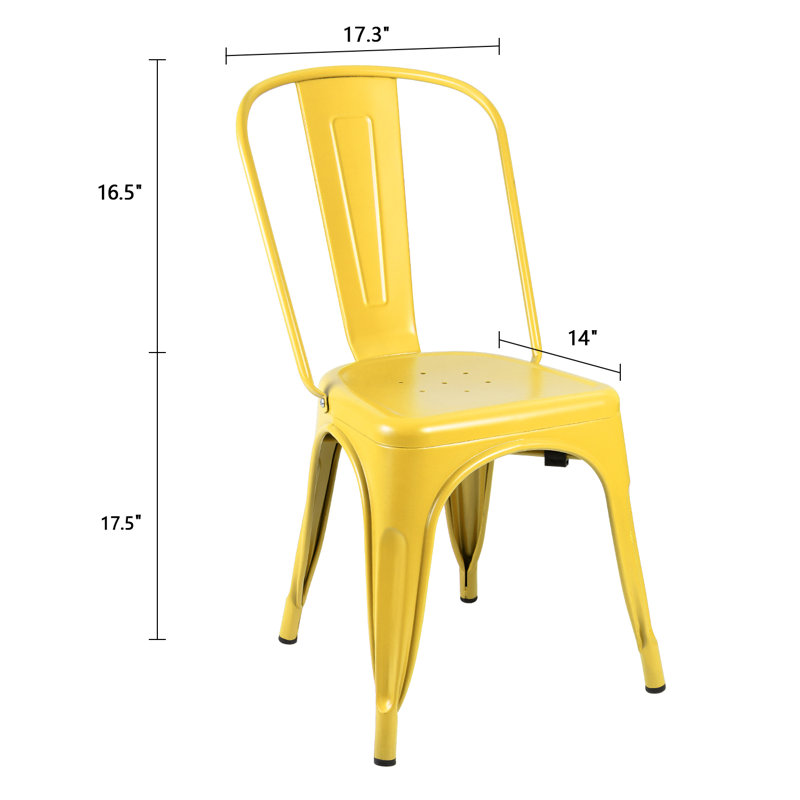 Chaise d'appoint Borowski, Jaune