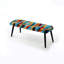 Banc rayé noir rembourré-135454114