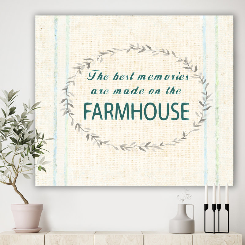 Maison de campagne florale XV-impression d’art textuel sur toile, H 46 po x l 46 po x P 1,5 po, Toile tendue