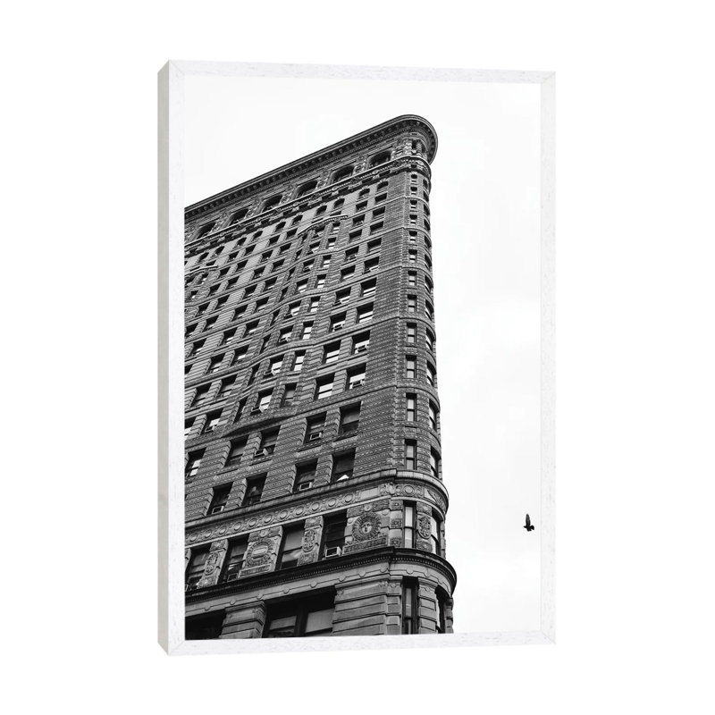 Flatiron Rainy Day III by Bethany Young - Print on Canvas, 66.04 cm H x 45.72 cm W, White Framed