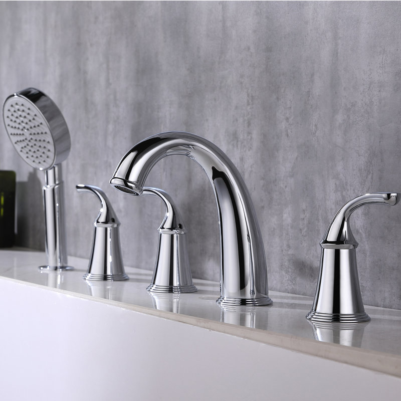 Sam 2 Handle Deck Roman Tub Faucet with Diverter