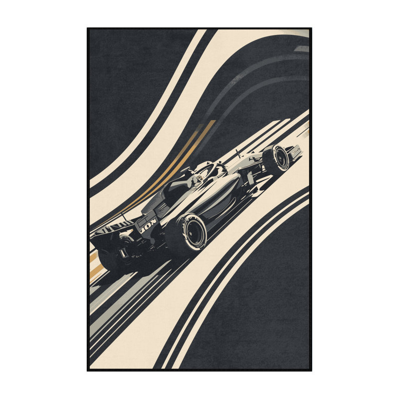 Tapis noir de style moderne et élégant lavable à la machine Medford, 3 X 5