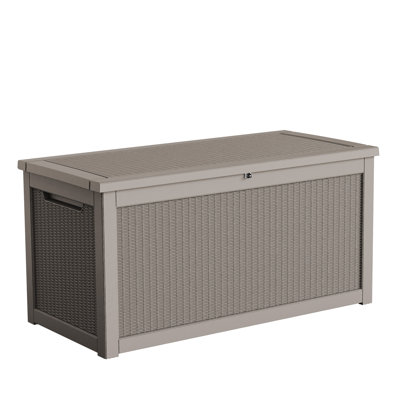 330 Gallons Weatherproof Resin Lockable Deck Box