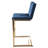 Kubic Brass Stainless Steel Upholstered Velvet Seat Counter Height Barstool-967244083