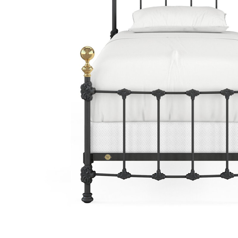 151 Palatial Bed | Complete Arched Foot, Twin, Gunmetal/Antique Gold