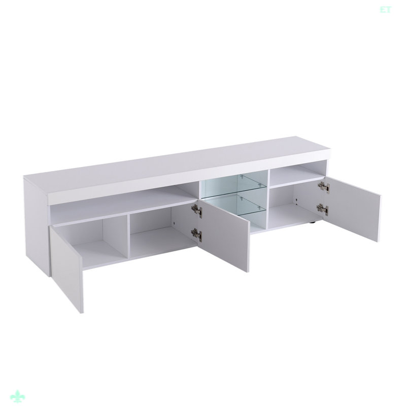Meuble télé moderne pour téléviseur , Blanc