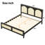 Lit plateforme en bois avec tête et pied de lit en rotin-1993357600-1993357603