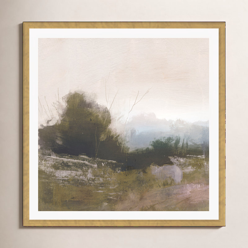 «Spring Farm» par Dan Hobday Art, Oui, Papier avec cadre doré, H 30 po x l 30 po x P 0,75 po