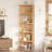 66.9'' H X 17.2'' W Wood Fan-Shaped Bookcase 6-Tier Storage Corner Shelf-518053607
