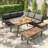 Wicker 7 - Person Garden Lounge Set with Cushions