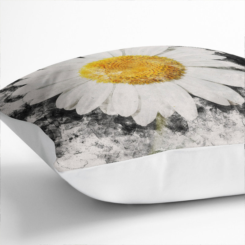 White Daisy Vol.6 Scatter Cushion, White, 55cm H x 55cm W x 20cm D