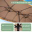 Parasol solaire 15 po x 9 pi avec 144 lumières multicolores