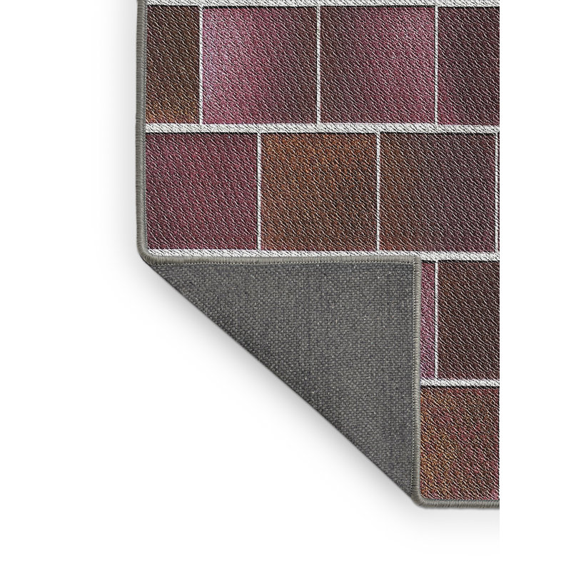 Tapis à motif géométrique violet Bashir, Rectangle 4 pi x 6 pi