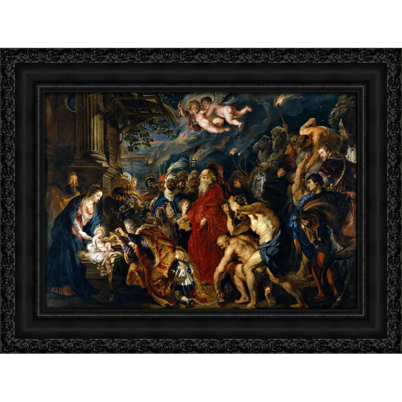 Adoration des mages (1628-1629), H 14 po x l 18 po