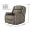Fauteuil inclinable mural en cuir véritable Hercules-1111756458