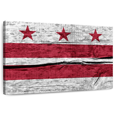 Borges Wood Style Washington DC Flag