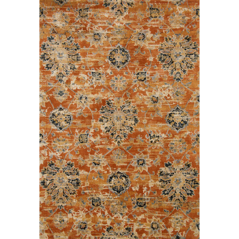 Tapis rouille Magdy, Rectangle 5 pi x 7 pi 6 po
