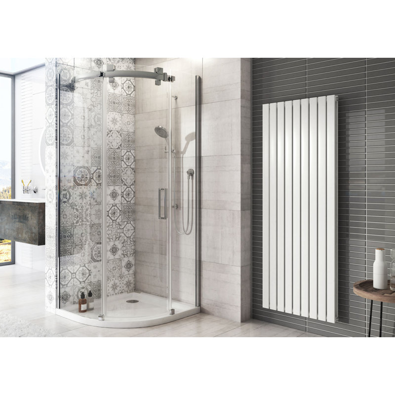 Peter Vertical Flat Double Panel Radiator, 1600mm H x 610mm W, White