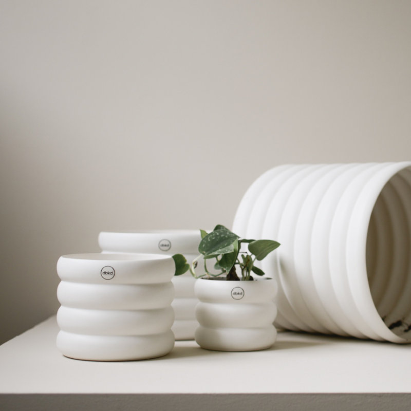 Vase de table en céramique Adalai, H 5,12 po x l 5,51 po x P 5,51 po
