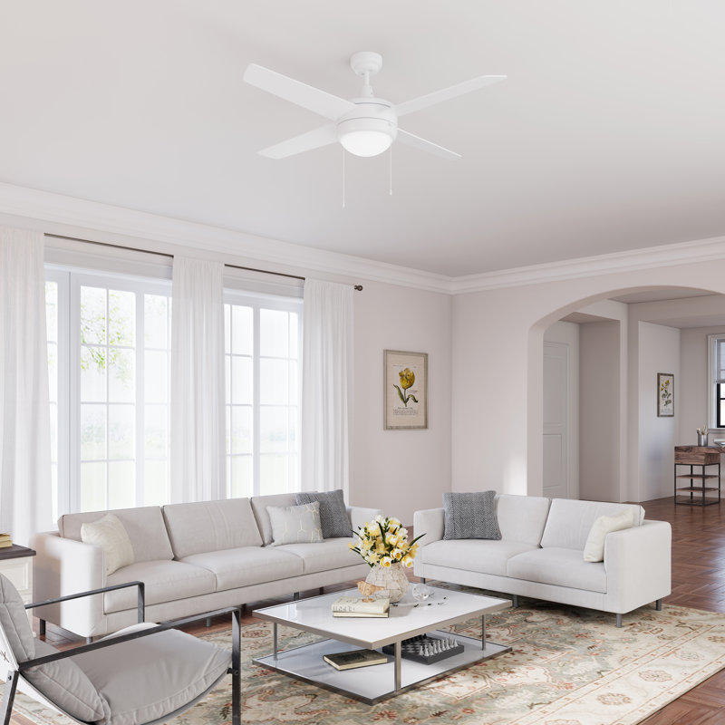 Razo 50" 4-Blade Indoor Ceiling Fan, White