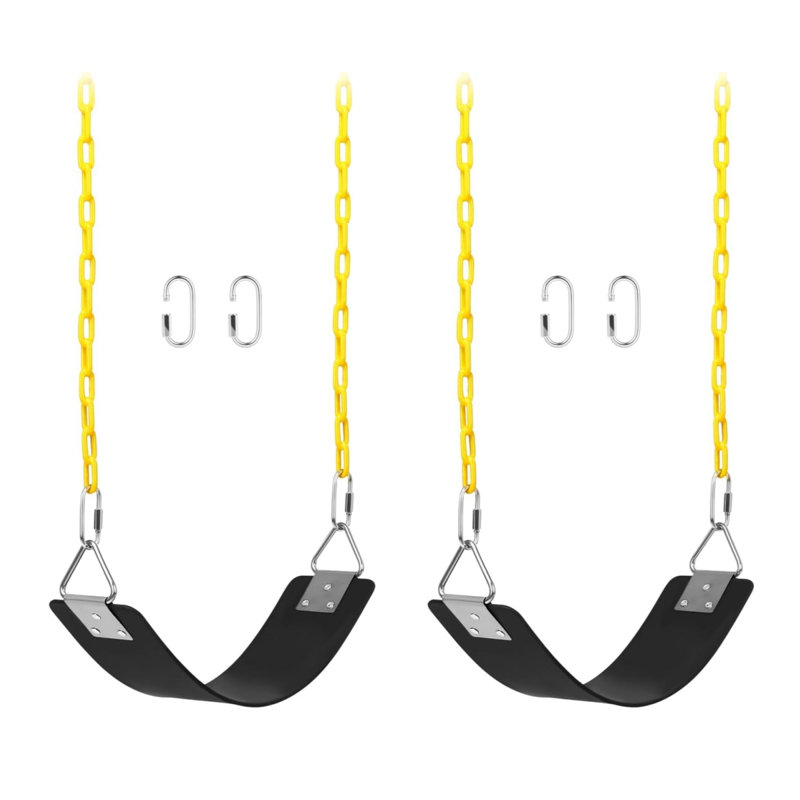Swing Seat Sets With 66 Inch Anti-rust Chains (2 Packs)