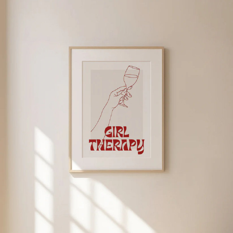 Girl Therapy Redprint, 60cm H x 42cm W